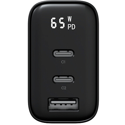 Сетевое зарядное устройство Magssory Digit 65W GaN Black - ACH009b - фото 2