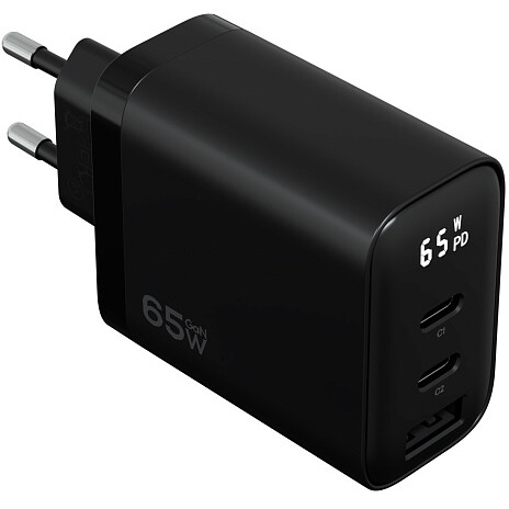 Сетевое зарядное устройство Magssory Digit 65W GaN Black - ACH009b - фото 3