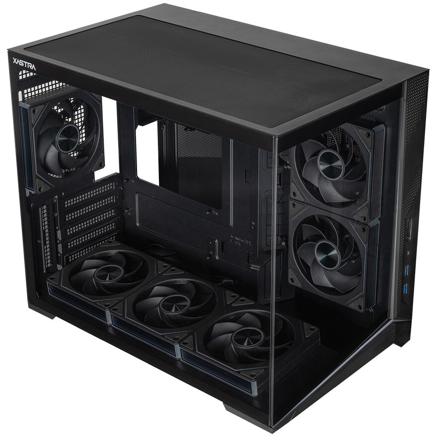 Корпус XASTRA QW505M 6ARGB-FN-C10 Black - QW505M-6FN12A-C10 - фото 5