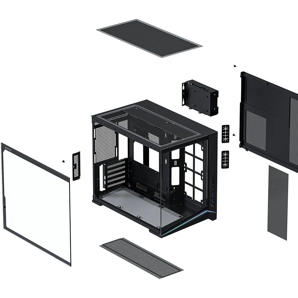 Корпус XASTRA QW505M 6ARGB-FN-C10 Black - QW505M-6FN12A-C10 - фото 12
