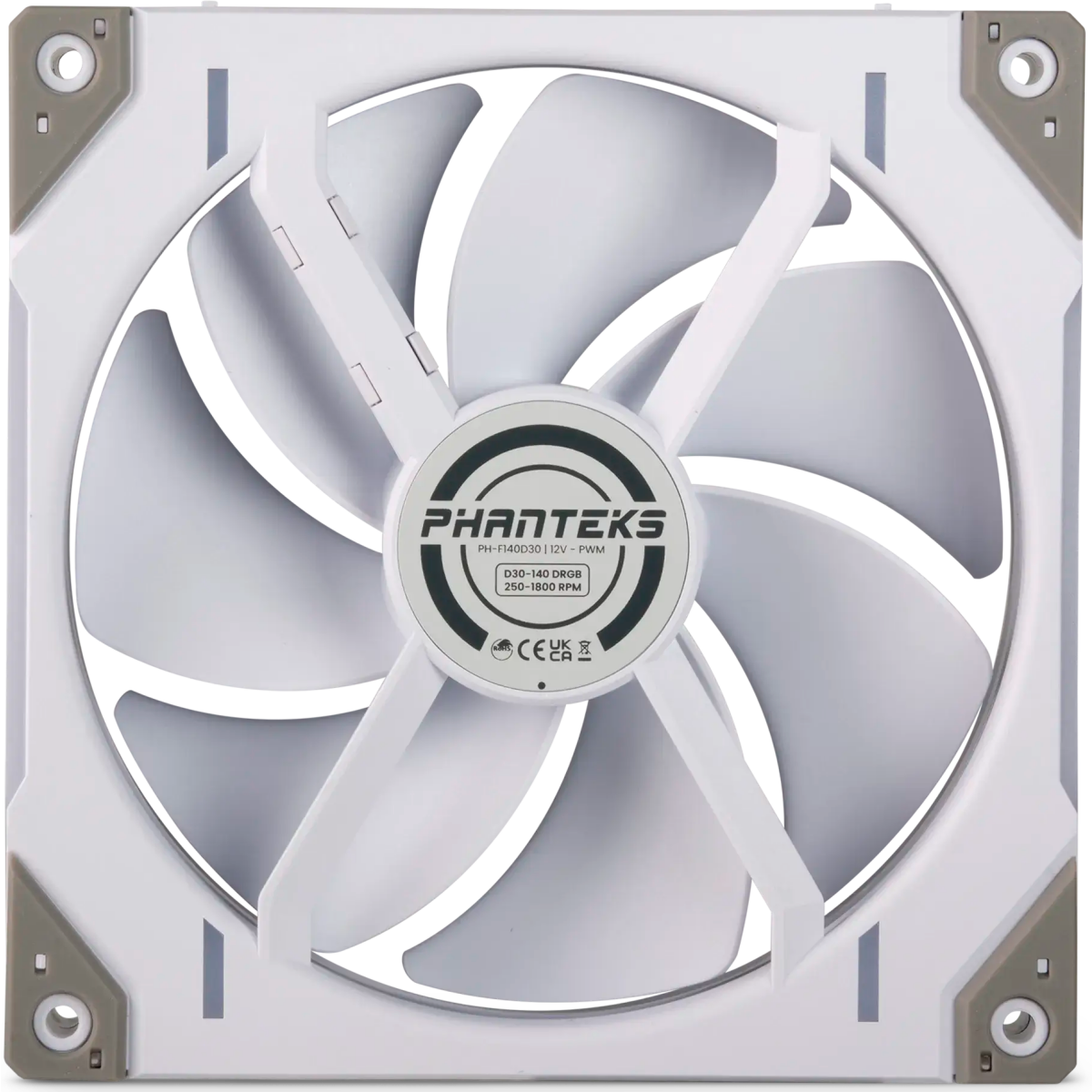 Вентилятор для корпуса Phanteks D30 DRGB PWM Reversed 140mm White - PH-F140D30R_DRGB_PWM_WT01 - фото 4
