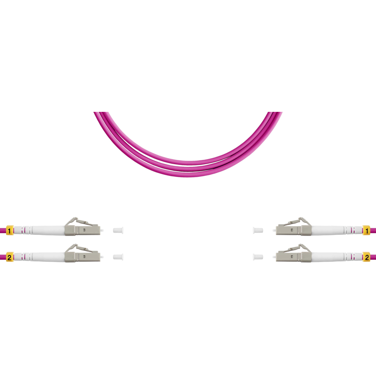 Патч-корд TELCORD ШОС-2x2.0-2LC/U-2LC/U-MM504-2м-LSZH-MG, 2м