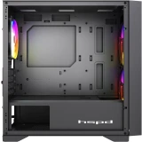 Корпус HSPD M334-TGBK-ARGB Black