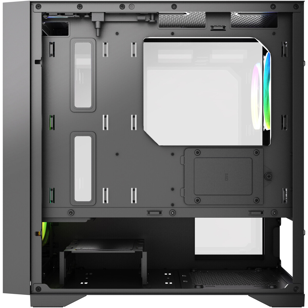 Корпус HSPD M334-TGBK-ARGB Black - фото 5