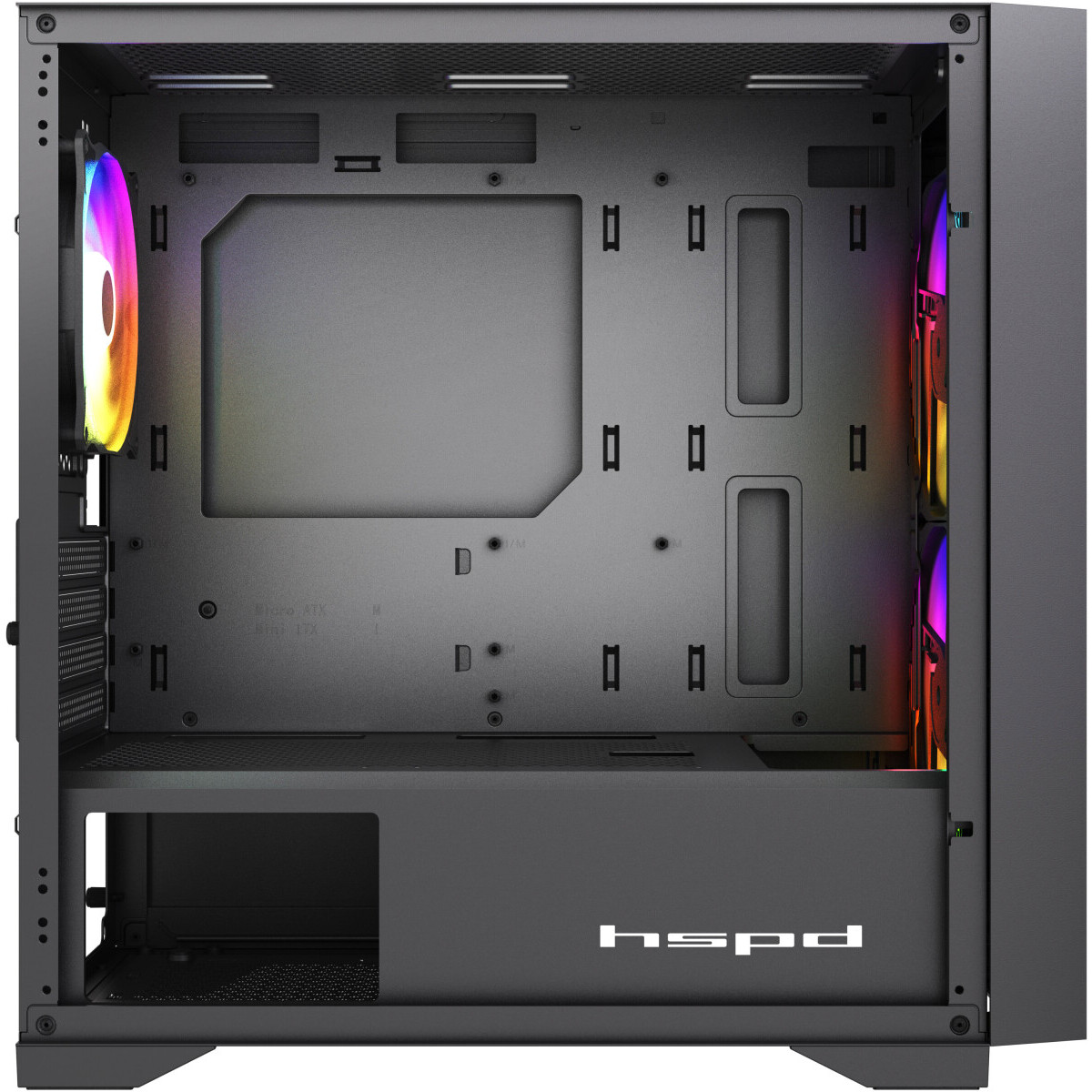 Корпус HSPD M335-TGBK-ARGB Black - фото 4