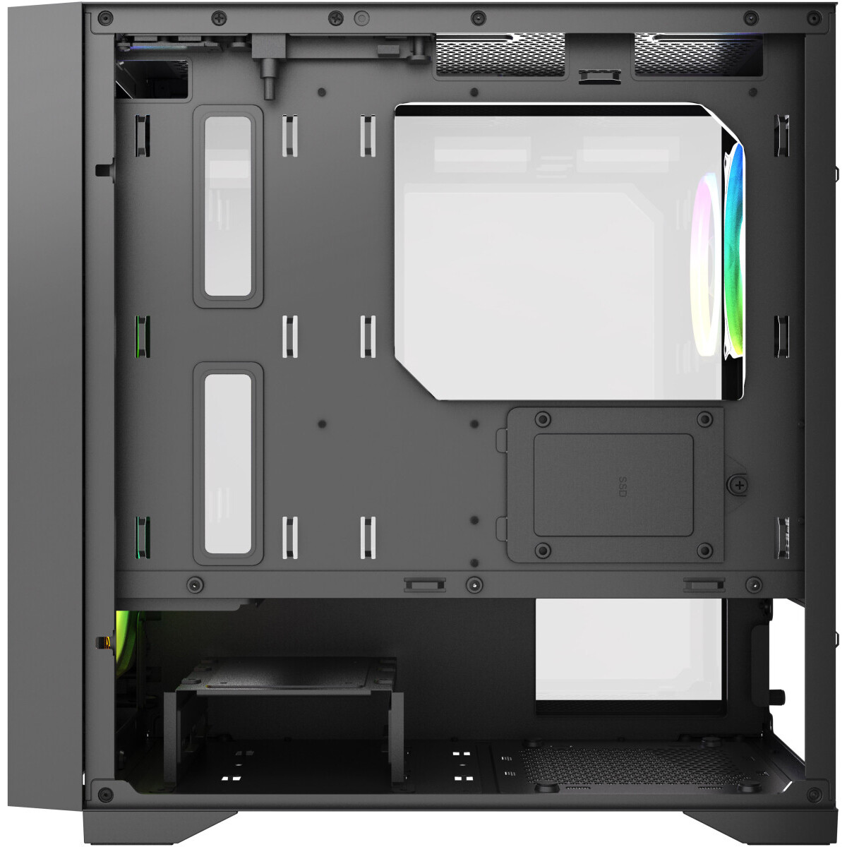 Корпус HSPD M335-TGBK-ARGB Black - фото 5