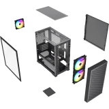 Корпус HSPD M335-TGBK-ARGB Black