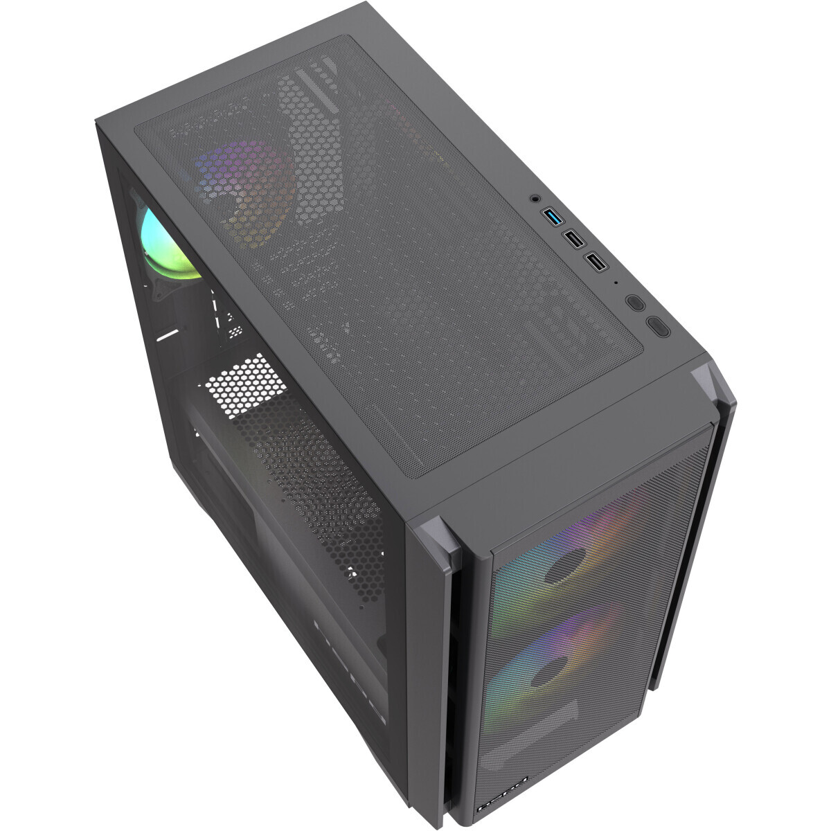 Корпус HSPD M336-TGBK-ARGB Black - фото 3