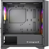 Корпус HSPD M336-TGBK-ARGB Black
