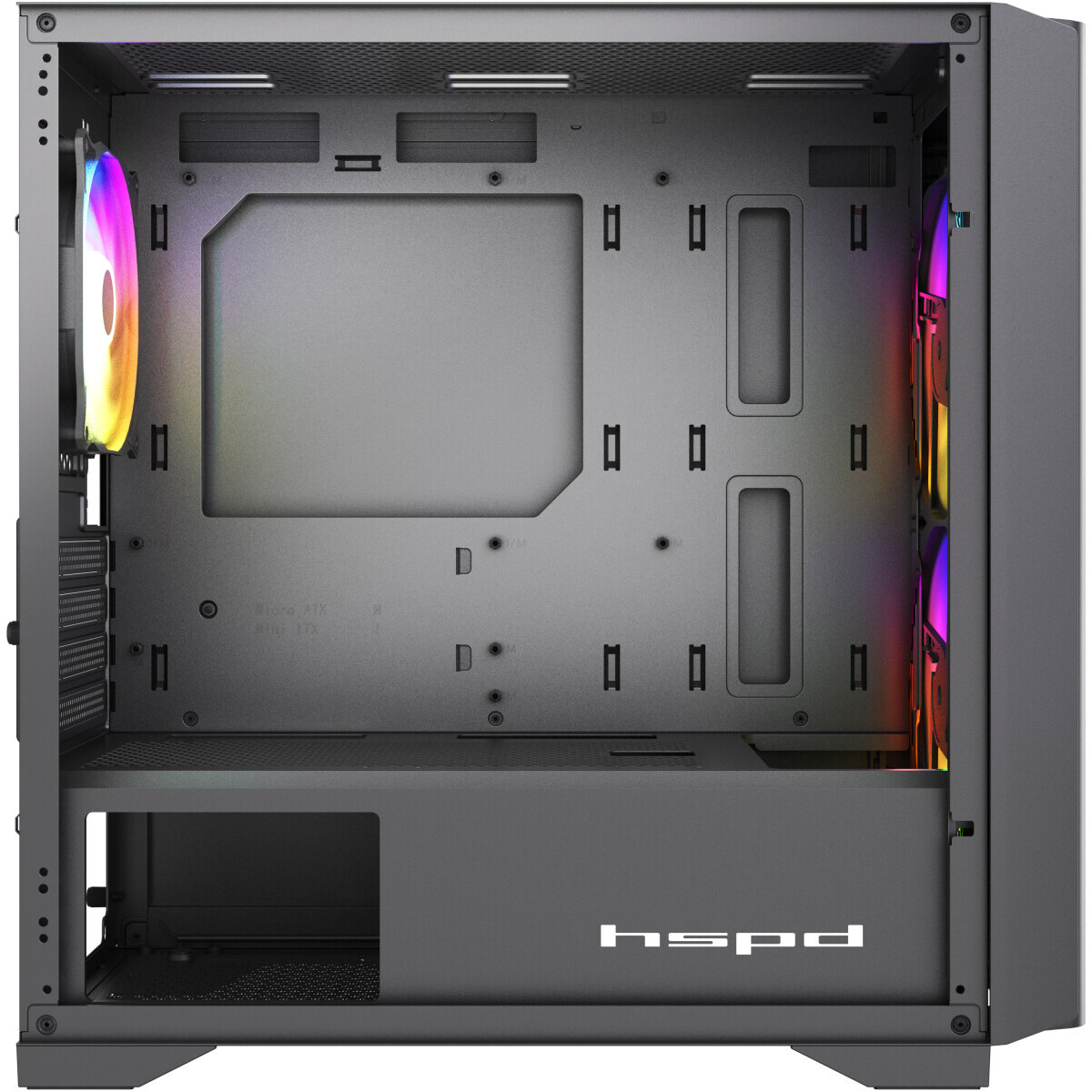 Корпус HSPD M336-TGBK-ARGB Black - фото 4
