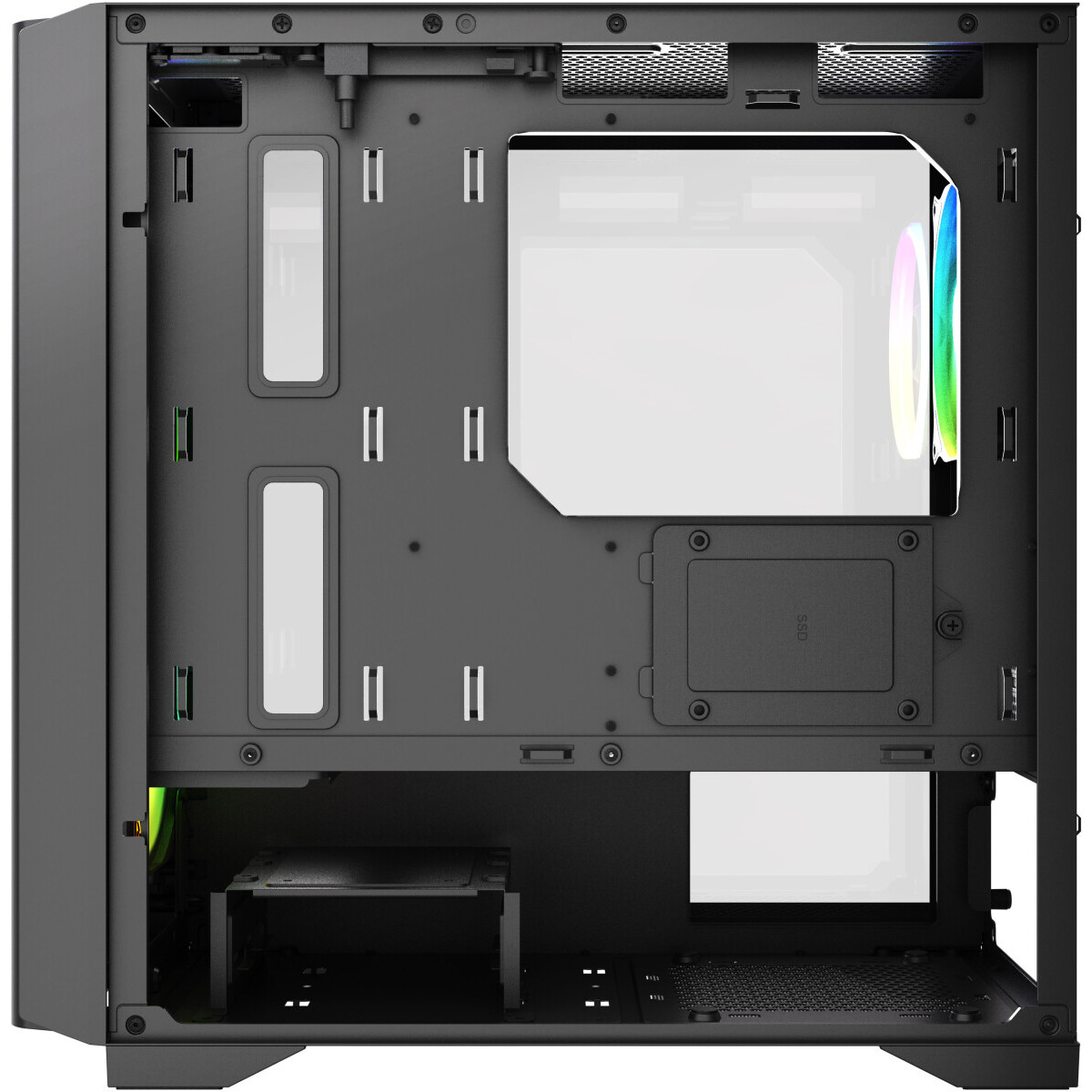 Корпус HSPD M336-TGBK-ARGB Black - фото 5