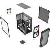 Корпус HSPD M336-TGBK-ARGB Black