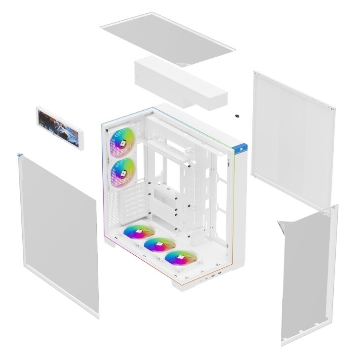 Корпус Thermalright TR-A70 Vision FAN5-C White - TRA70VF5CW - фото 7