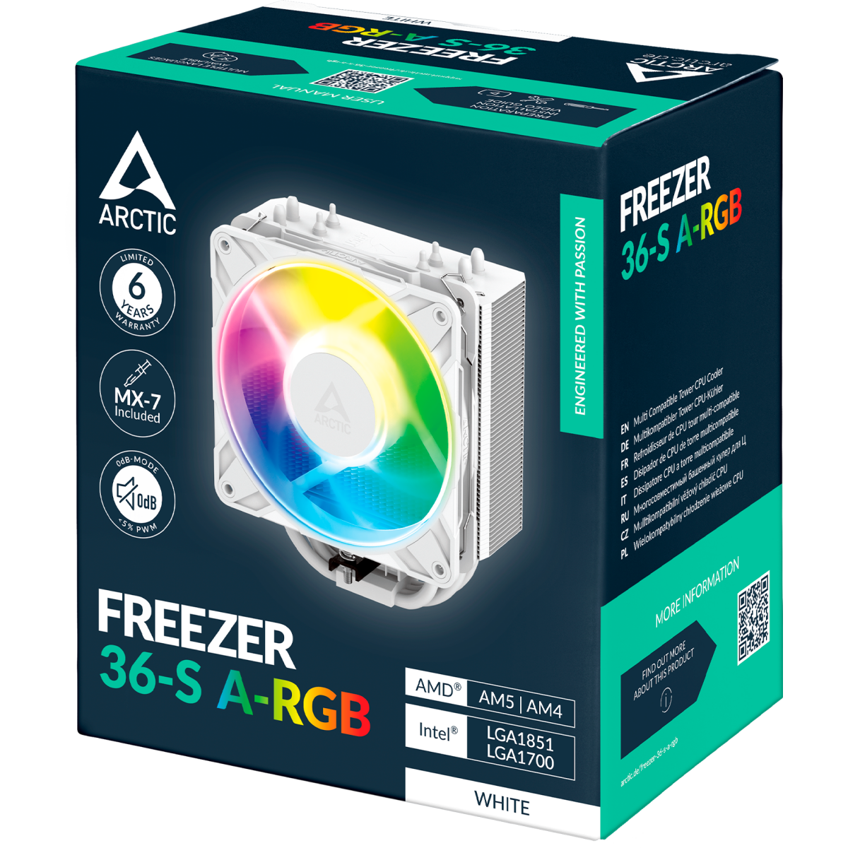 Кулер Arctic Freezer 36 S A-RGB White (ACFRE00199A) - фото 9