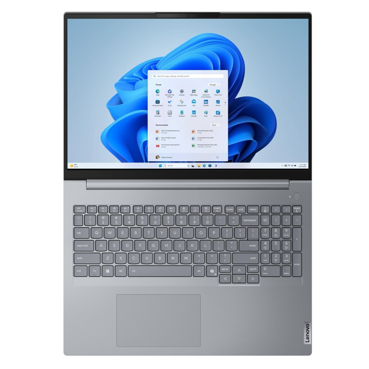 Ноутбук Lenovo ThinkBook 16 G8 IAL Arctic Grey (21SK000EGQ) - фото 6