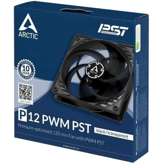 Вентилятор для корпуса Arctic P12 PWM PST Black/Black Value Pack (5 шт.) - ACFAN00137A - фото 4