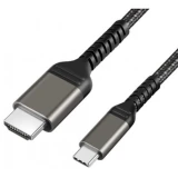 Кабель USB Type-C - HDMI, 2м, KS-IS KS-791