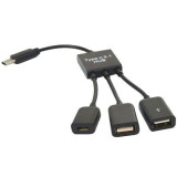 Переходник USB Type C - 2x USB/microUSB, 0.1м, KS-IS KS-319
