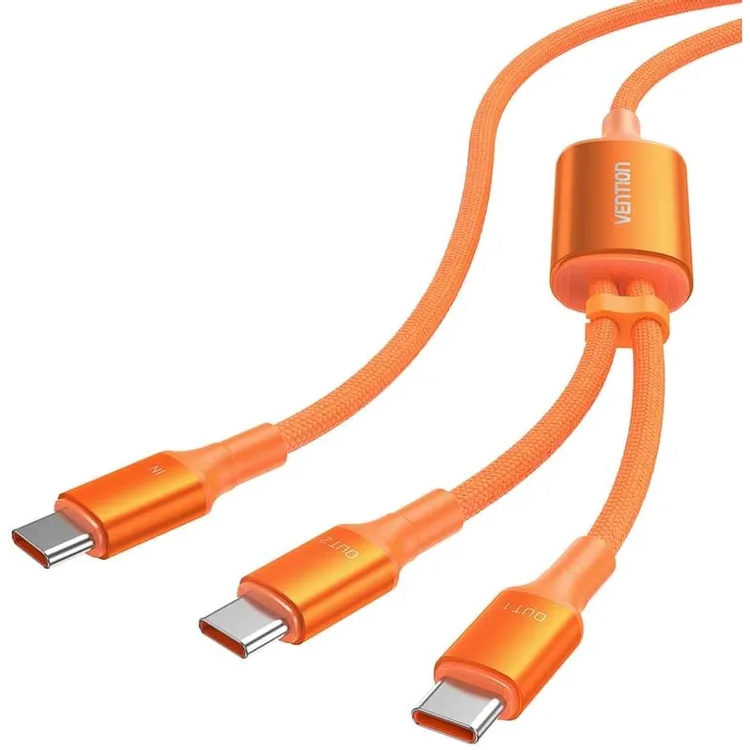 Разветвитель USB Type-C - 2x USB Type-C, 1.3м, Vention TRUOBB