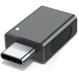 Переходник USB A (F) - USB Type-C (M), KS-IS KS-753 Grey (KS-753GR)