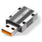 Переходник USB A (M) - USB Type-C (F), KS-IS KS-379P-S - фото 2