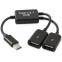 Переходник USB Type-C (M) - 2x USB (F),  KS-IS KS-813