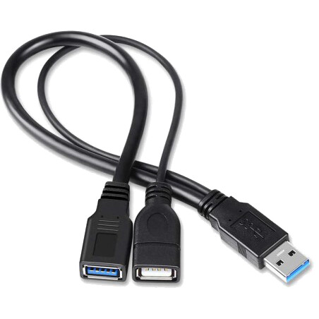 Разветвитель 2x USB A (F) - USB A (M), 0.3м, KS-IS KS-404 - фото 2