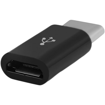 Переходник microUSB (F) - USB Type-C (M), KS-IS KS-294 Black
