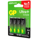Батарейка GP 15A Ultra Plus G-tech Alkaline (AA, 4 шт.) (15AUPA21-2CRSBNN4) (4891199238048)