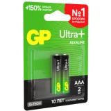 Батарейка GP 15A Ultra Plus G-tech Alkaline (AAA, 2 шт.) (24AUPA21-2CRSBNN2) (4891199238031)