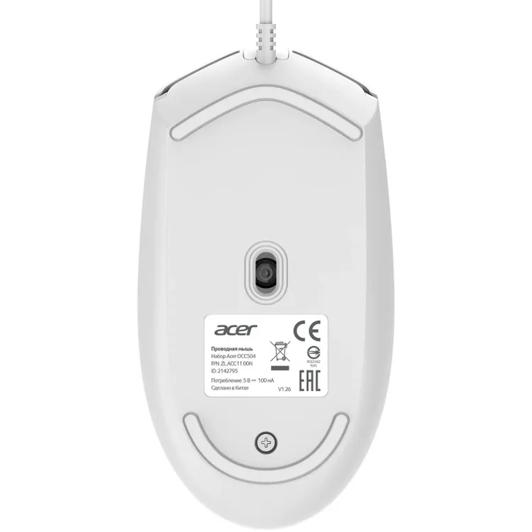 Клавиатура + мышь Acer OCC504 White - ZL.ACC11.00N - фото 6