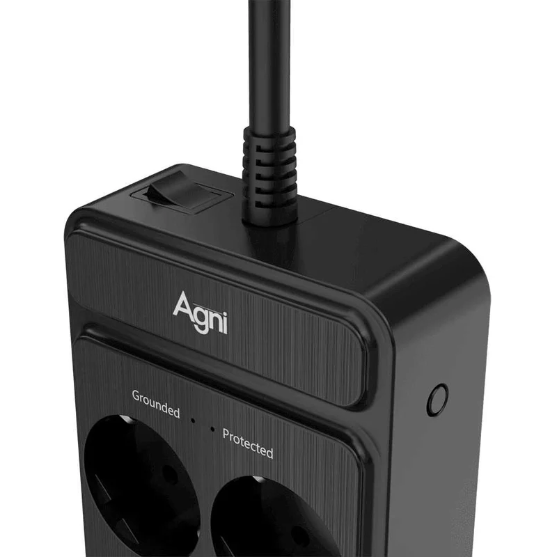 Сетевой фильтр AGNI TP-FS6E-2m-Black - фото 3