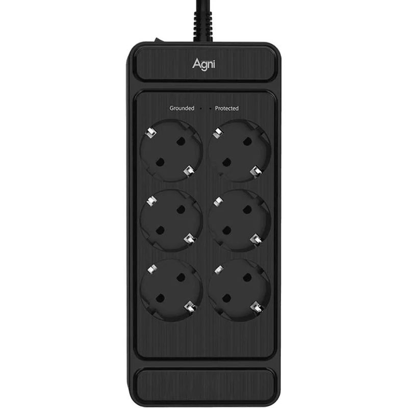 Сетевой фильтр AGNI TP-FS6E-3m-Black