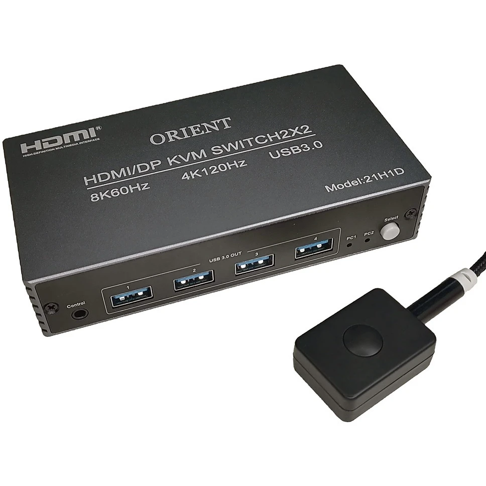 KVM переключатель Orient HS21H1D 8K