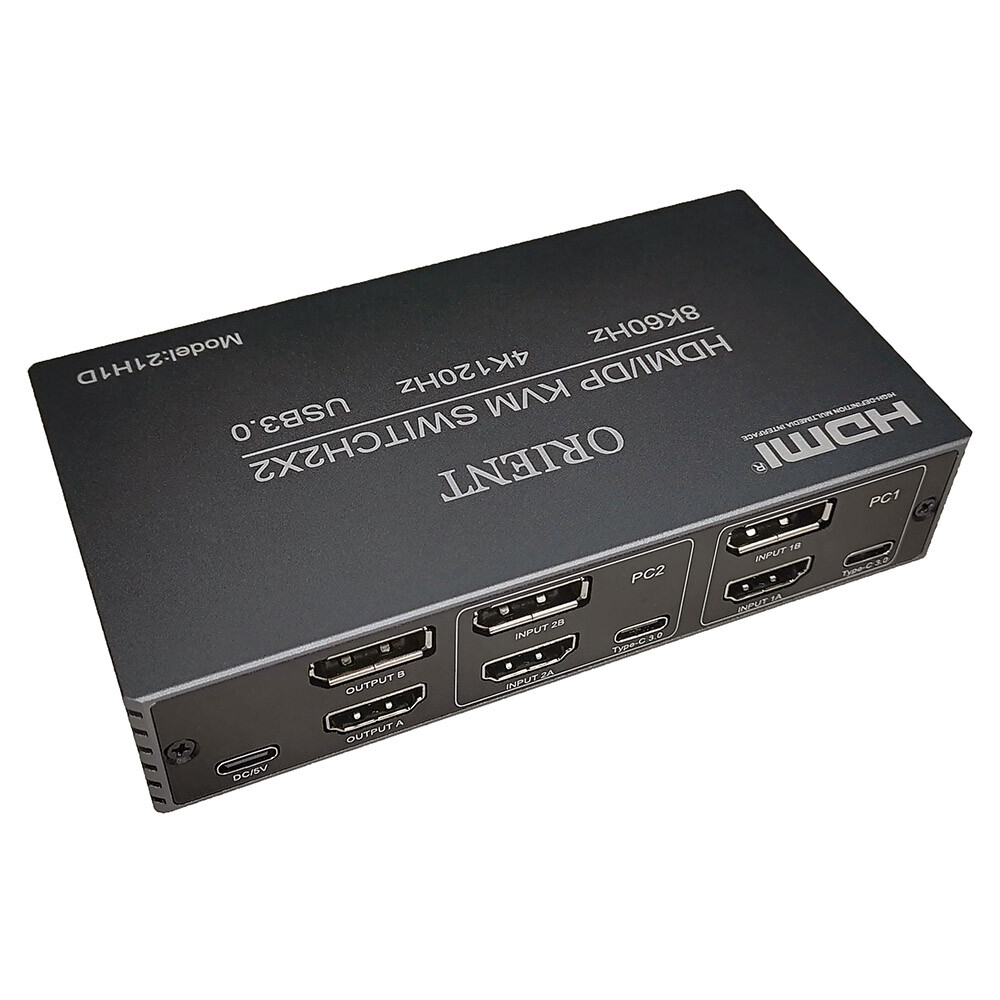 KVM переключатель Orient HS21H1D 8K - фото 2