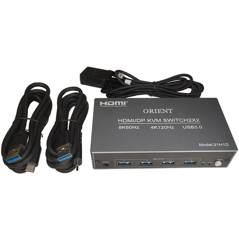 KVM переключатель Orient HS21H1D 8K - фото 5
