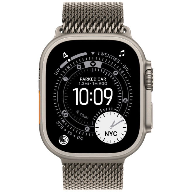Умные часы Apple Watch Ultra 3 49mm Natural Titanium Case with Natural Titanium Milanese Loop (MEWY4) - MEWY4ZP/A - фото 2