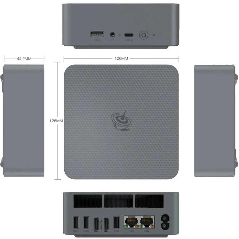 Мини ПК Beelink EQR7 Milky Grey (7735U/24G/1TB/2.5G*2/NoOS) - EQR7-LP4/7735U/24G/1TB/2.5G*2/NoOS - фото 6
