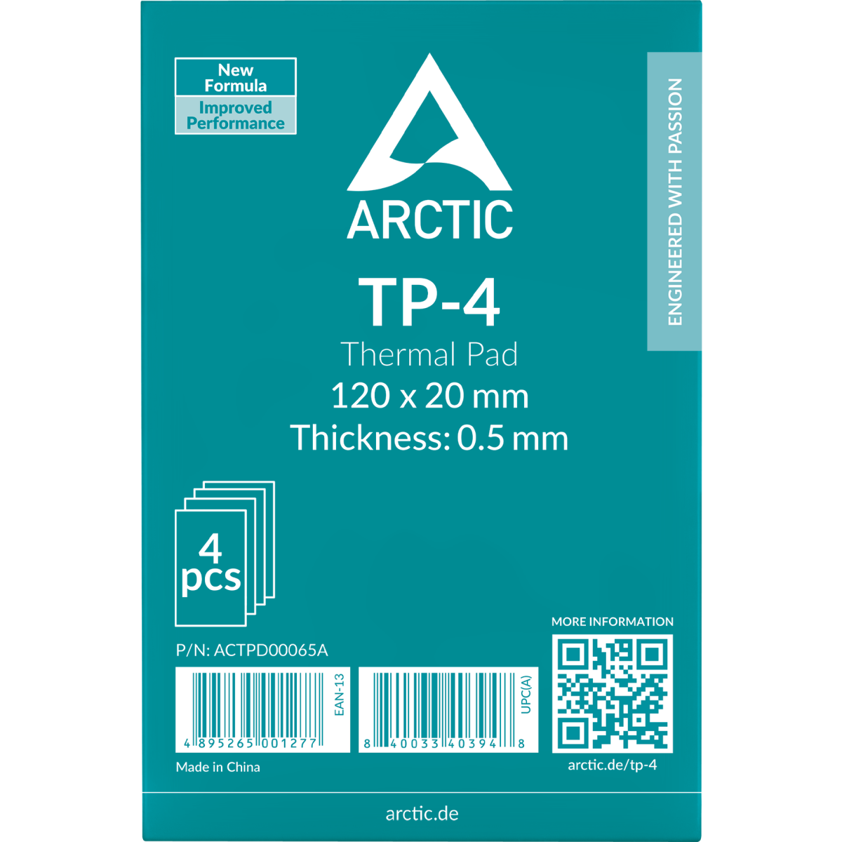Термопрокладка Arctic Thermal Pad TP-4 120х20х0.5мм (ACTPD00065A) 4 шт. - фото 3