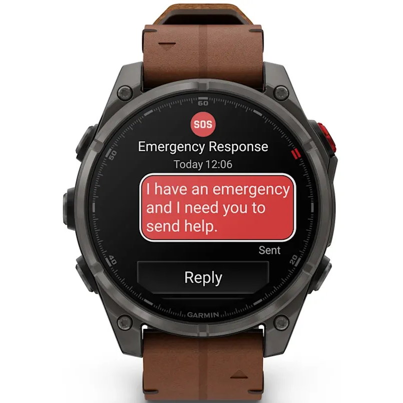 Умные часы Garmin fenix 8 Pro 47mm AMOLED Grey/Chestnut - 010-03198-40 - фото 2