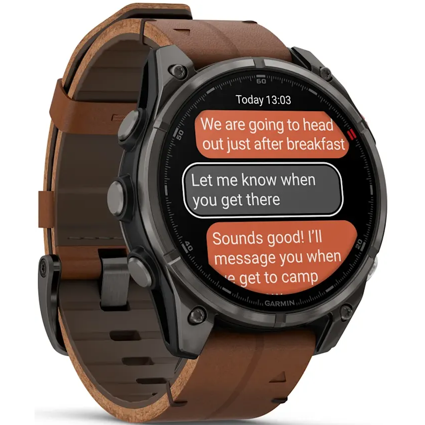 Умные часы Garmin fenix 8 Pro 47mm AMOLED Grey/Chestnut - 010-03198-40 - фото 3
