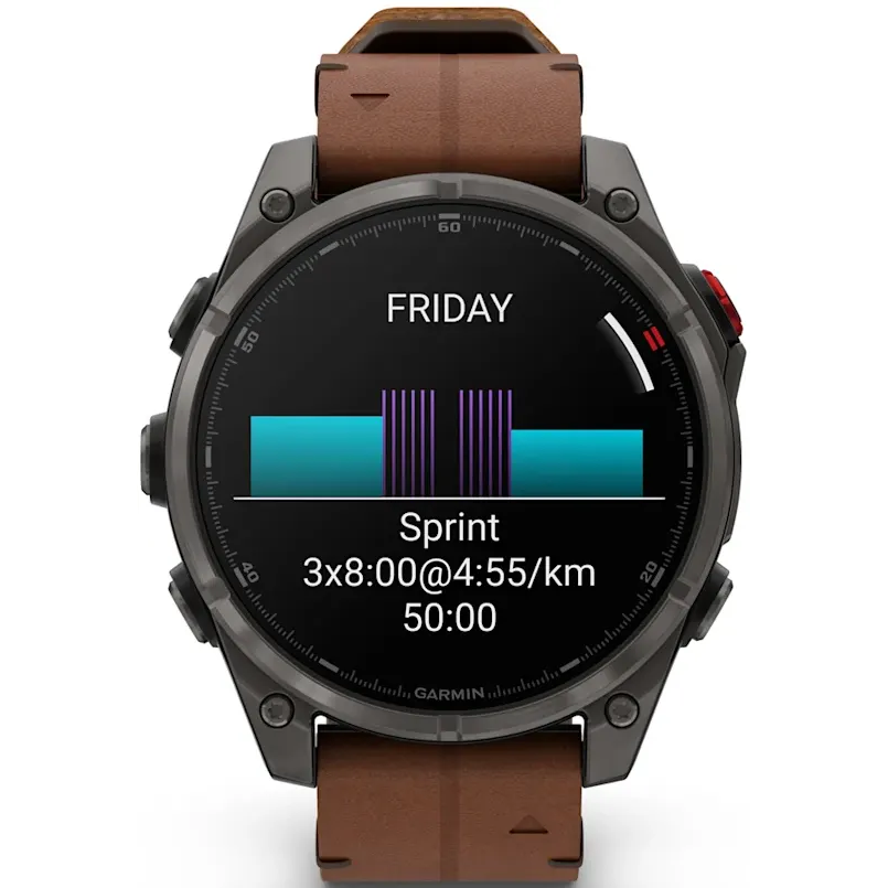 Умные часы Garmin fenix 8 Pro 47mm AMOLED Grey/Chestnut - 010-03198-40 - фото 8