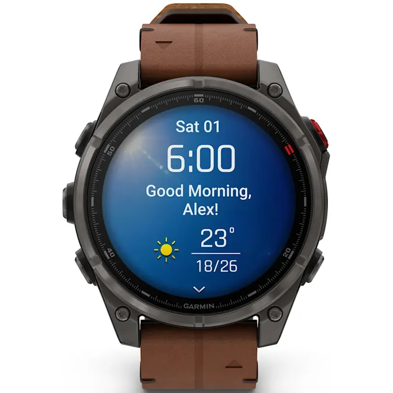 Умные часы Garmin fenix 8 Pro 47mm AMOLED Grey/Chestnut - 010-03198-40 - фото 9