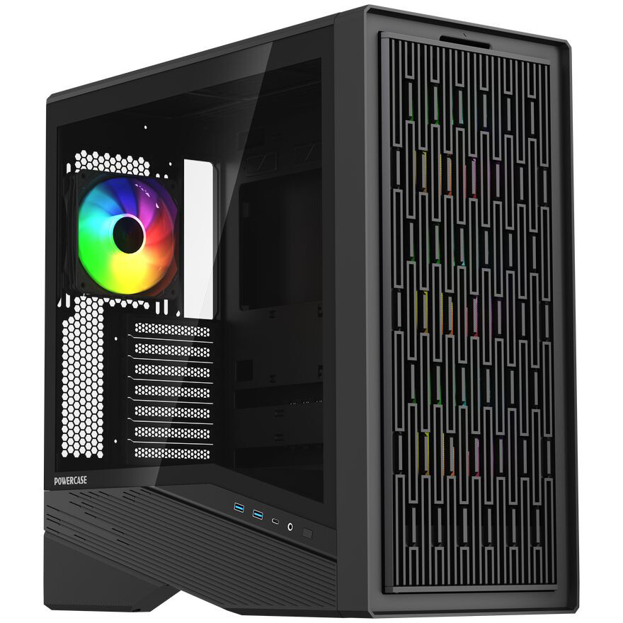 Корпус Powercase Intro ARGB Black - CJ235IB-A4