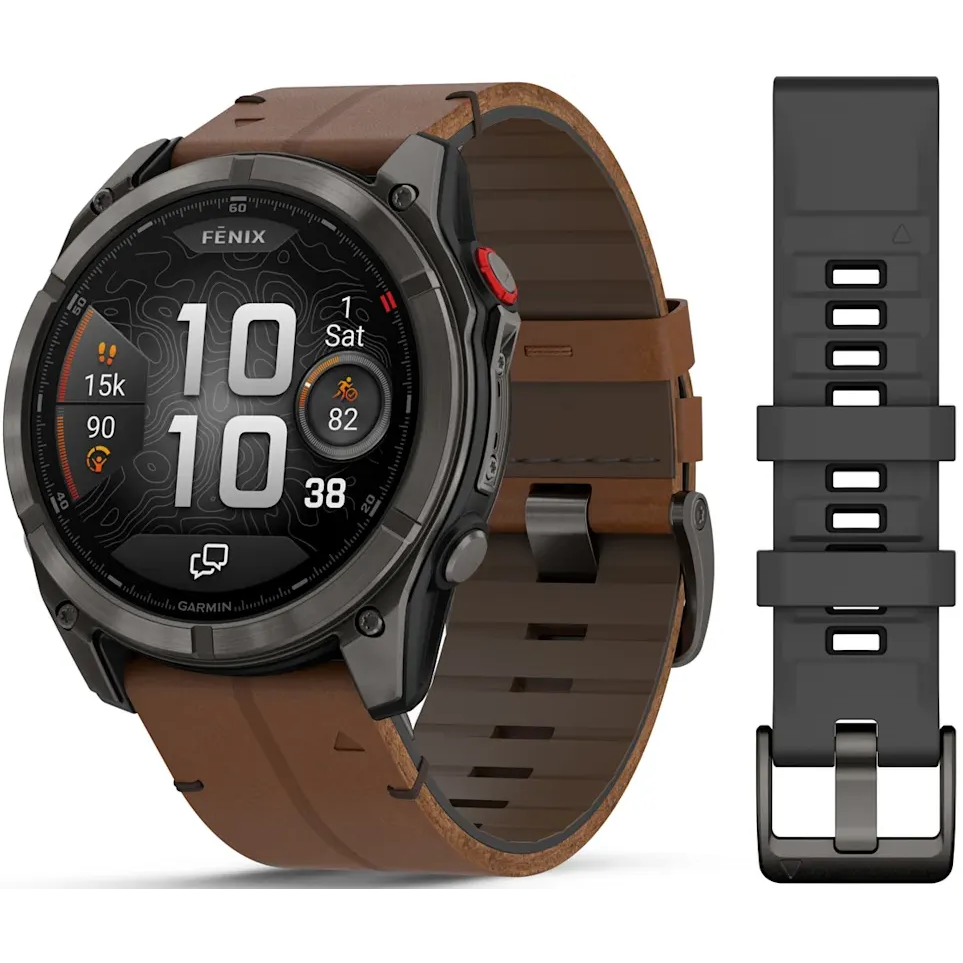Умные часы Garmin fenix 8 Pro 51mm AMOLED Grey/Chestnut - 010-03199-40