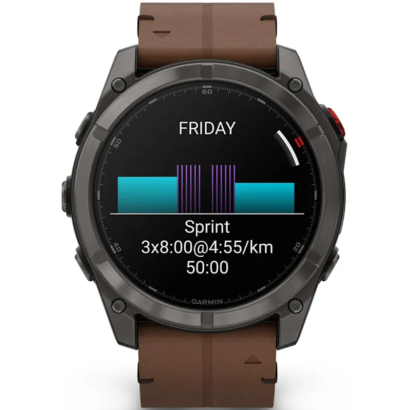 Умные часы Garmin fenix 8 Pro 51mm AMOLED Grey/Chestnut - 010-03199-40 - фото 8
