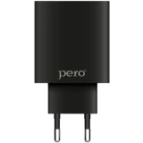 Сетевое зарядное устройство PERO TC02 Black + Type-C Cable (ТС02BL2AT)