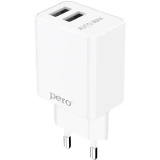 Сетевое зарядное устройство PERO TC02 White (ТС02W2A)
