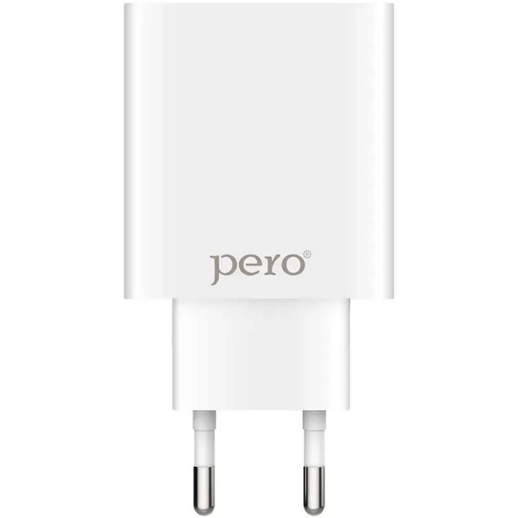 Сетевое зарядное устройство PERO TC02 White - ТС02W2A - фото 2