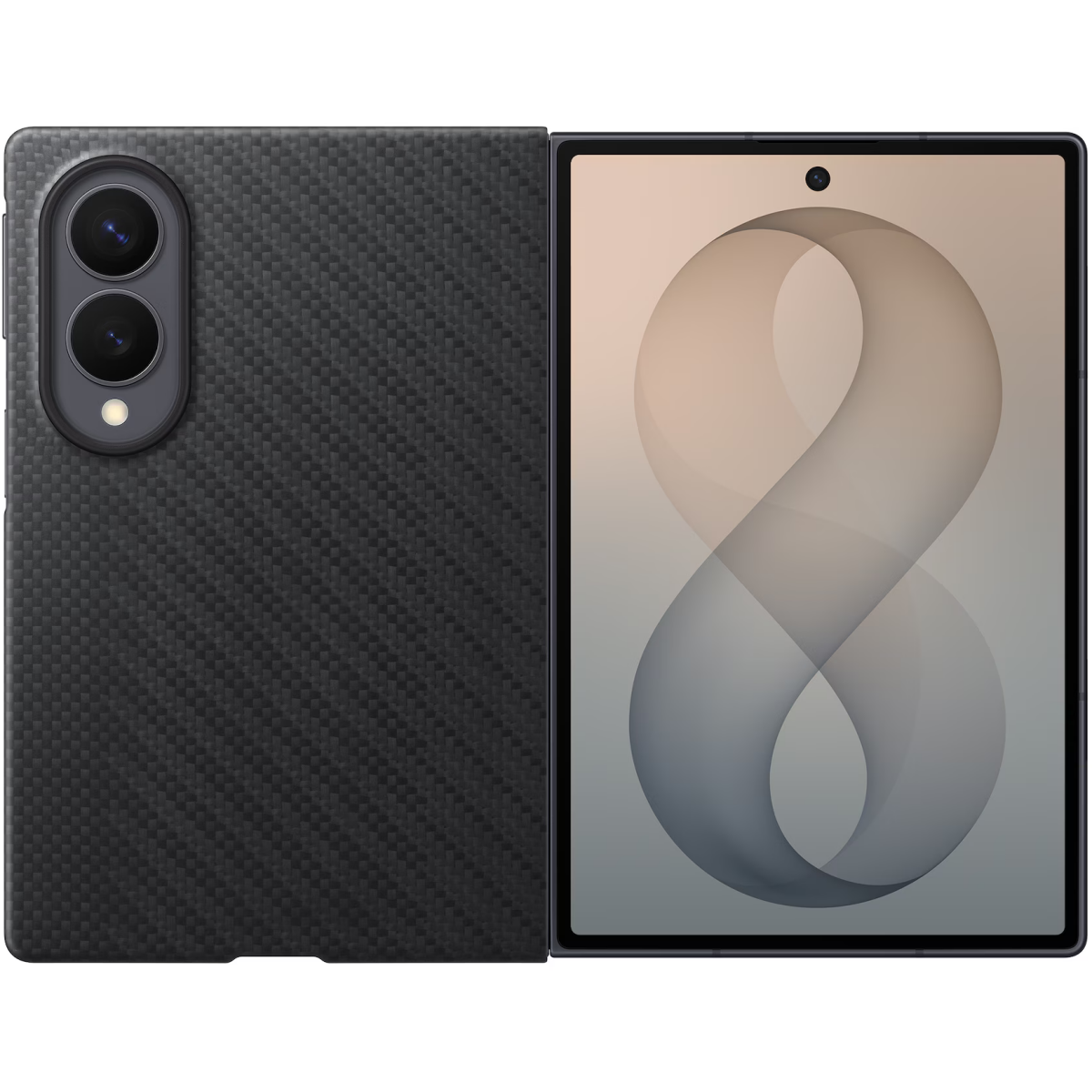 Чехол Samsung Galaxy Z Fold8 Carbon Magnet Case Black - EF-KF971SBEGRU